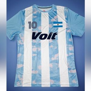 Voit Soccer Jersey Futbol NWT Lionel Messi Argentina #10 M Blue White Pink M